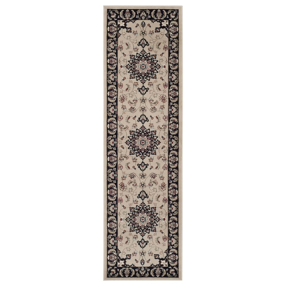 Safavieh Lyndhurst 2"3" x 12" Cream and Anthracite Runner, , large