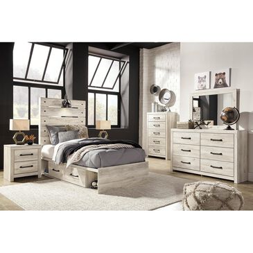 Signature Design by Ashley Cambeck 5 Piece Twin Single Storage Bed Set in Whitewash, , large