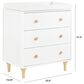 Babyletto Lolly 3 Drawer Changer Dresser with Removable Changing Tray in White and Natural, , large