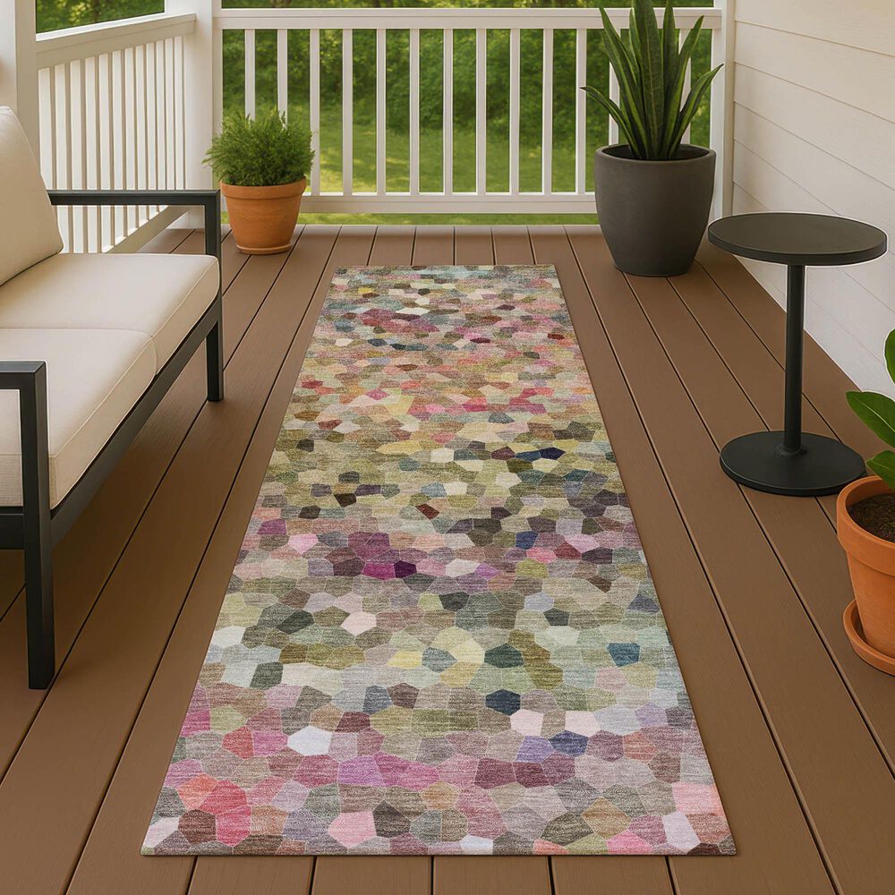 Dalyn Rug Company Kaleidoscope Meadow 2'3" x 7'6" Indoor/Outdoor Runner, , large