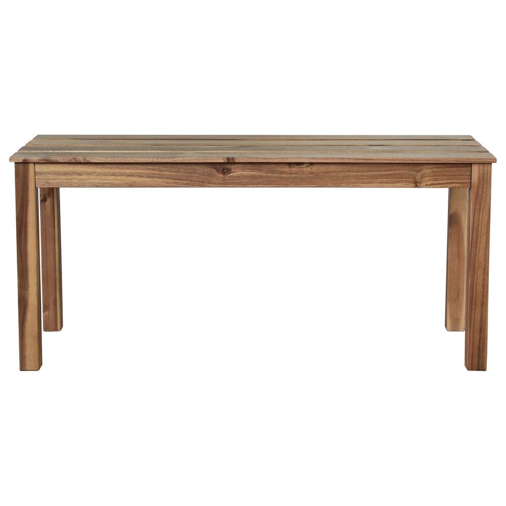 Hearth and Haven 6-Piece Patio Dining Set with Table, Bench and Chairs in Natural, , large