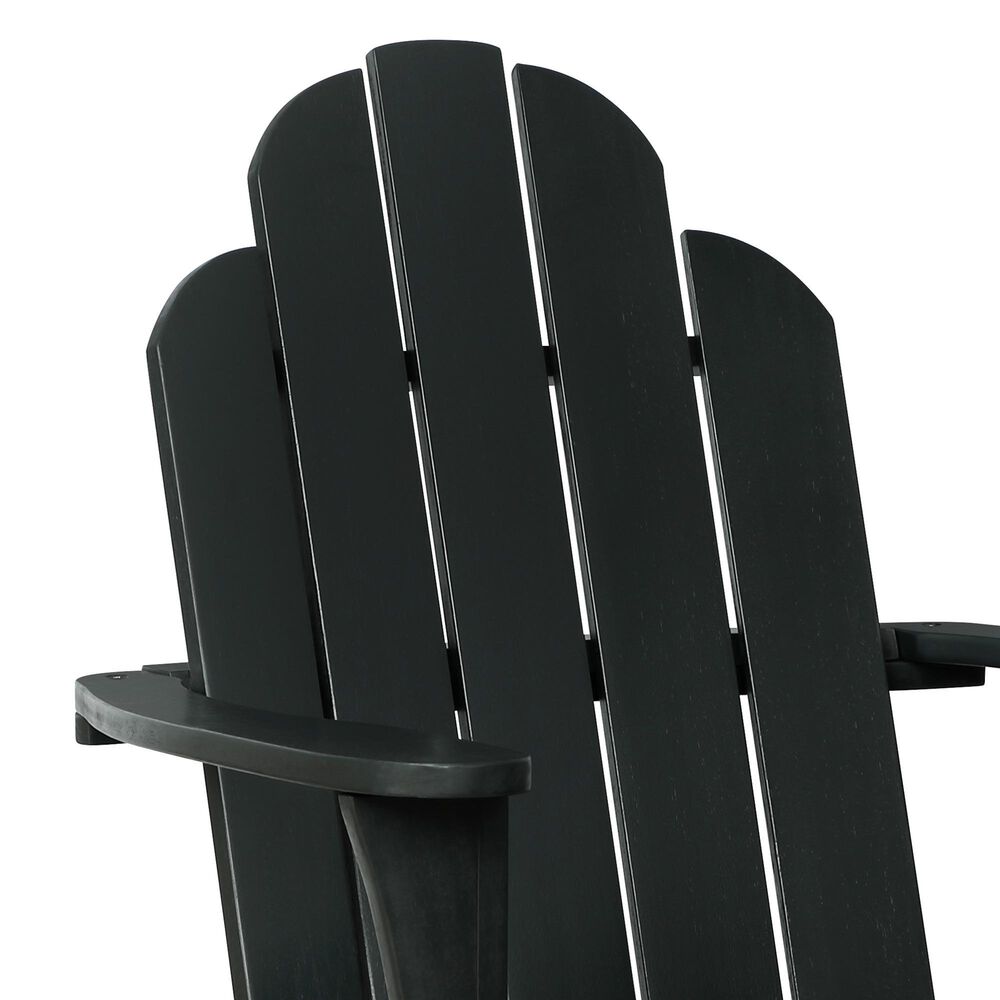 Linon Home Decor Adirondack Patio Chair in Black, , large
