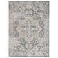 Nourison Astra Machine Washable 9" x 12" Grey and Blue Area Rug, , large