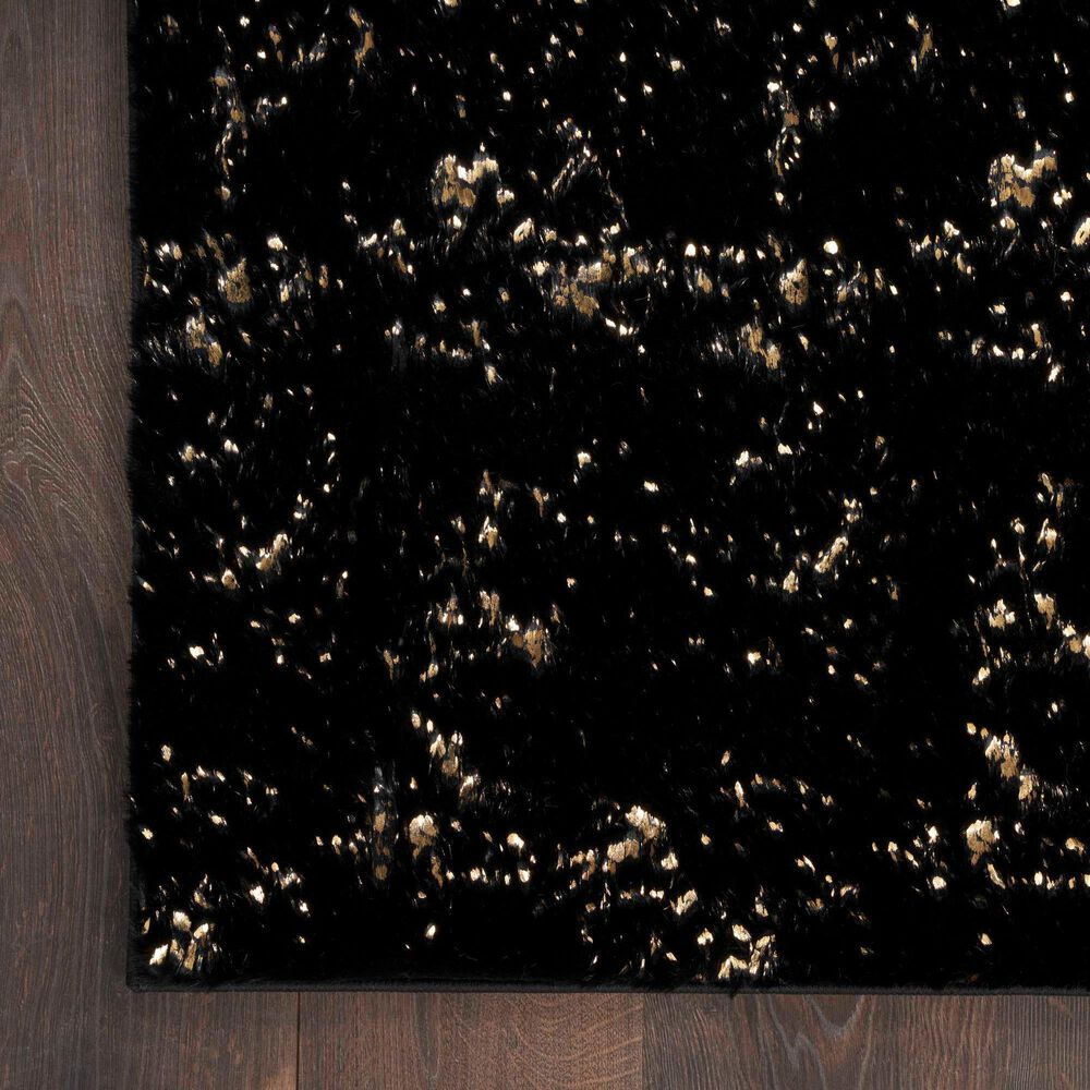 Nourison Cozy Shimmer 5&#39;3&quot; x 7&#39;3&quot; Black Area Rug, , large