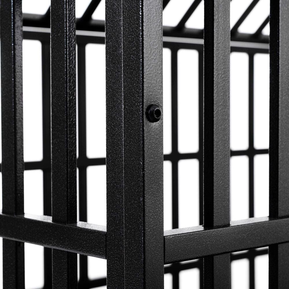 HOMLUX 52" Heavy Duty Dog Cage Pet Crate with Roof and Window on Roof in Black, , large