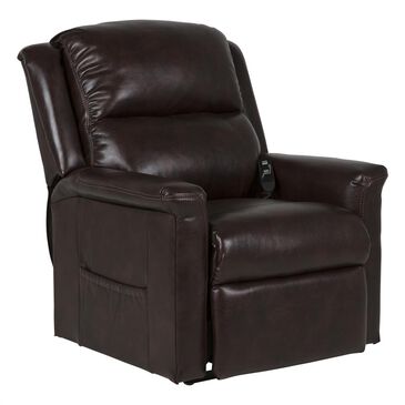 Moore Furniture Province Power Lift Recliner with Lumbar Support in Chocolate, , large