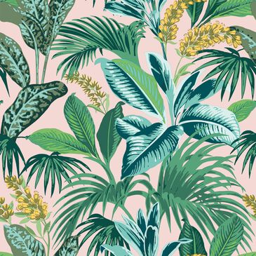 Tempaper Havana Palm Peel & Stick Wallpaper in Botanical Pink, , large