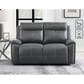 Steve Silver Gaston Manual Reclining Loveseat in Graphite Gray, , large