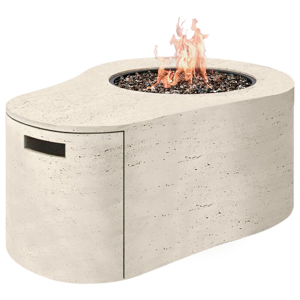 Ebel Outdoor Furniture Tahoe and Corte 5-Piece Fire Pit Conversation Set in Shell, Cocoa and Hazel, , large