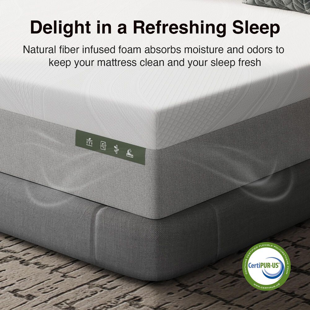 Novilla GreyZen 12" Medium Full Mattress in a Box, , large