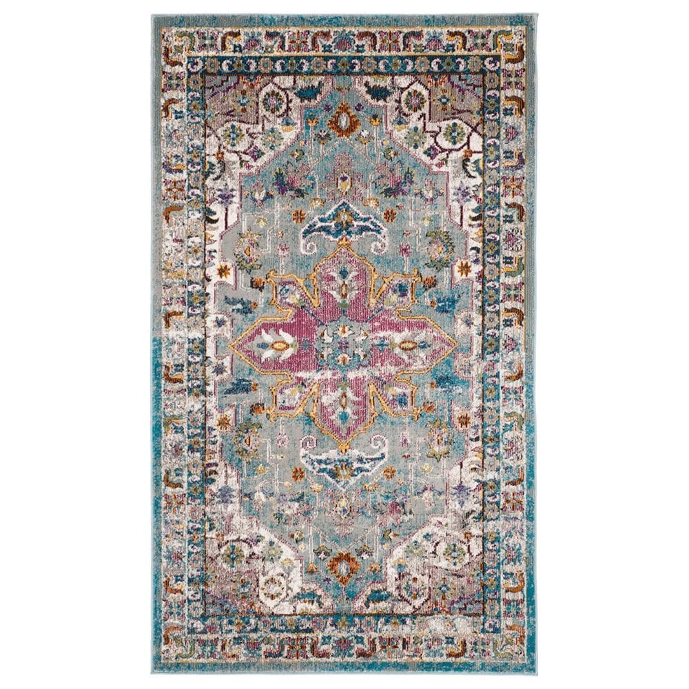 Safavieh Aria 3" x 5" Green and Creme Area Rug, , large