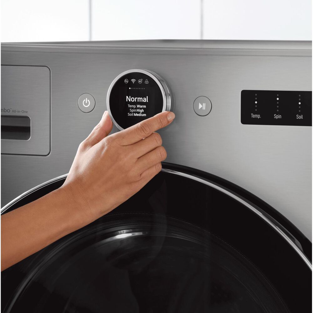 LG 5.0 Cu. Ft. Front Load Smart WashCombo All-in-One Washer/Dryer in Graphite Steel, , large