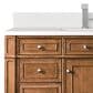 James Martin Vanities Bristol 48" Single Bathroom Vanity in Saddle Brown with Single Hole 3 cm White Zeus Quartz Top and Rectangular Sink, , large