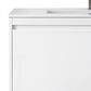 James Martin Mantova 35.4" Single Mounted Bathroom Vanity in Glossy White with 2 cm Glossy White Solid Surface Top and Rectangular Sink, , large