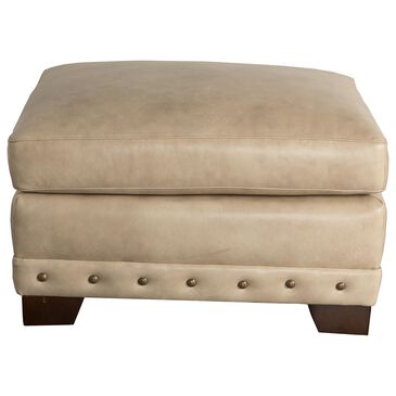 Hickorycraft Manhattan Leather Ottoman in Sutton, , large