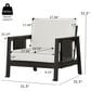 HOMLUX Outdoor Club Chair with Black Textilene Accents in White (Set of 2), , large