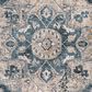 Surya Cardiff CDF-2307 Deep Teal, Blue, Light Gray, Medium Gray, Charcoal and Camel 5"3" Round Area Rug, , large