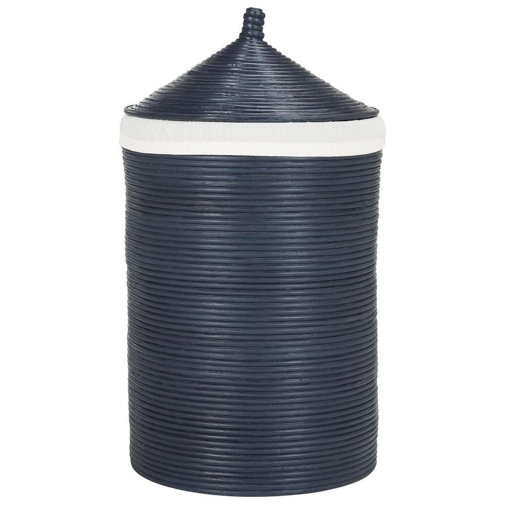 Safavieh Wellington Storage Hamper with Liner in Navy, , large