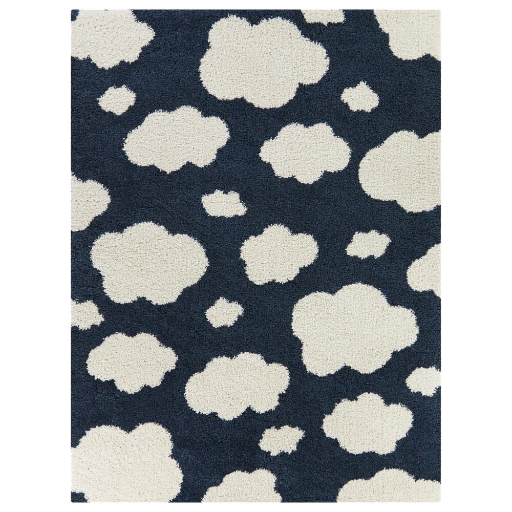 Balta Rugs Clouds 5"3" x 7" Navy Kids Area  Rug, , large