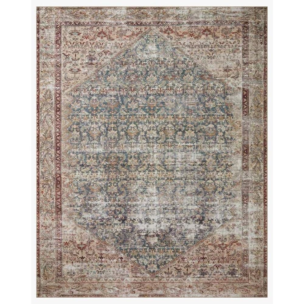 Amber Lewis x Loloi Georgie 2" x 5" Teal and Antique Area Rug, , large