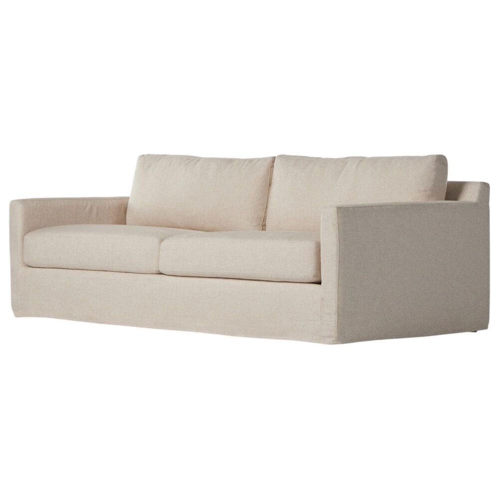 Four Hands Helm Hampton Stationary Slipcover Sofa in Evere Creme, , large