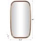 Maple and Jade Modern Wood Wall Mirror in Brown, , large