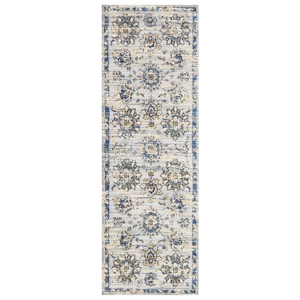 Loloi Torrance TC-05 2'7" x 8' Grey/Navy Runner, , large