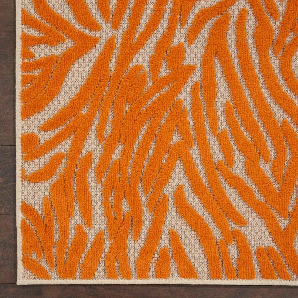 Nourison Aloha 2&#39;8&quot; x 4&#39; Orange Indoor/Outdoor Area Rug, , large