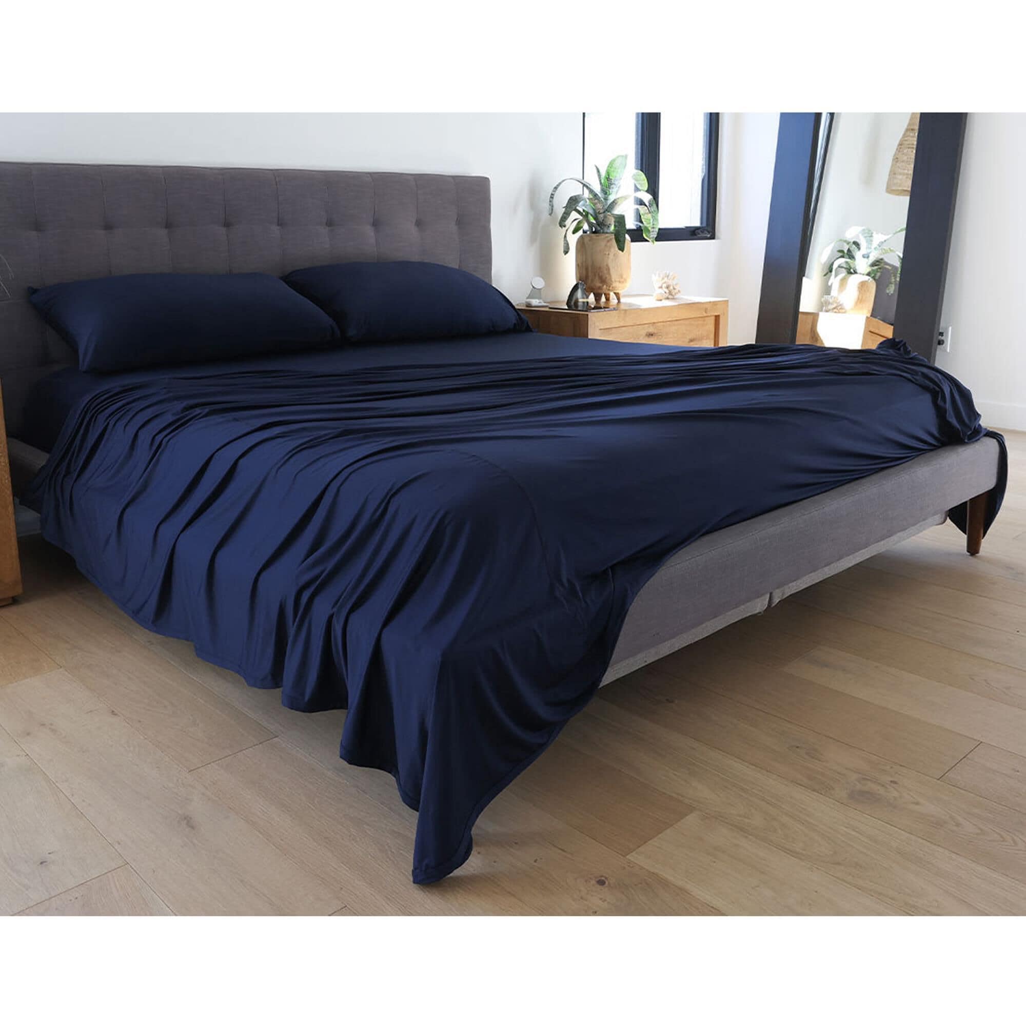 SHEEX Original Performance 4-Piece Split King Sheet Set in Navy