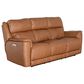 HomeStretch Tuscany Leather Power Reclining Sofa in Butternut, , large