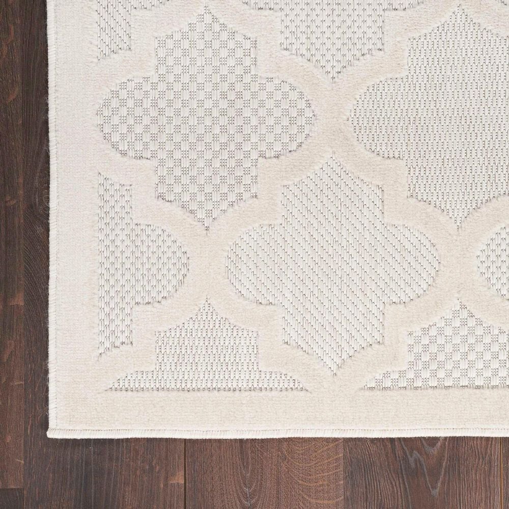 Nourison Easy Care 8&#39; x 10&#39; Ivory and White Indoor/Outdoor Area Rug, , large