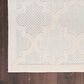 Nourison Easy Care 8" x 10" Ivory and White Indoor/Outdoor Area Rug, , large