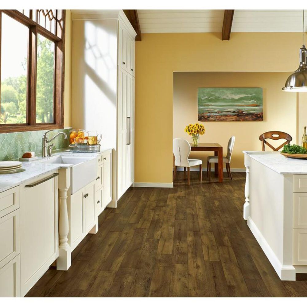 Armstrong Farmhouse Plank Rugged Brown 7 1/4" x 48" Luxury Vinyl Plank, , large