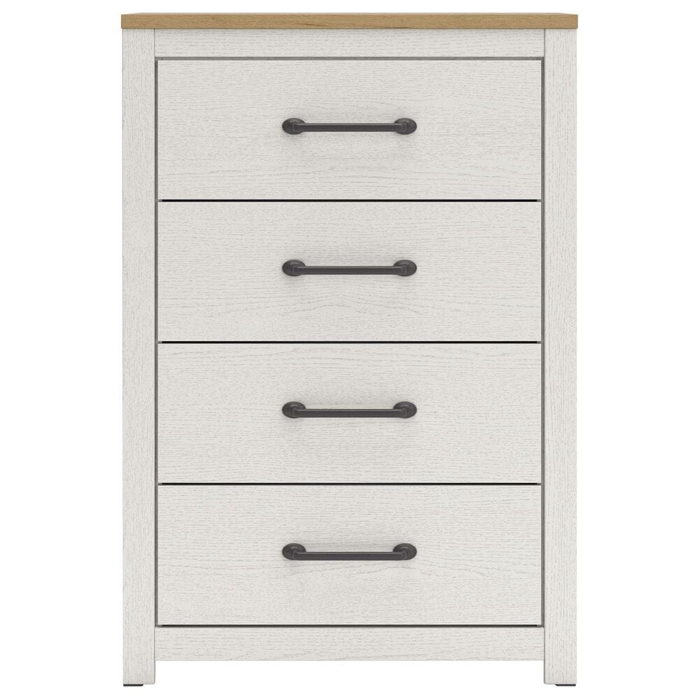 Ashley Linnocreek 5-Piece Queen Bedroom Set in White and Warm Brown, , large