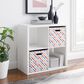 Linon Home Decor Galli 4-Shelf Bookcase in White, , large