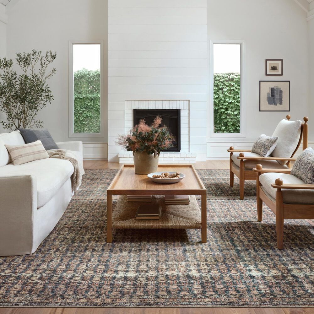 Amber Lewis x Loloi Billie 6&#39; x 9&#39; Ocean and Brick Area Rug, , large