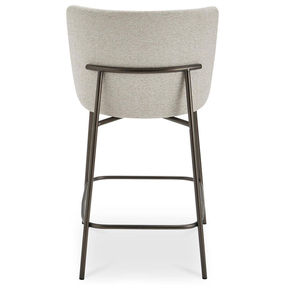 Moe's Home Collection Early Counter Stool with Beige Upholstery in Blackened Bronze, , large