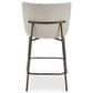 Moe"s Home Collection Early Counter Stool with Beige Upholstery in Blackened Bronze, , large