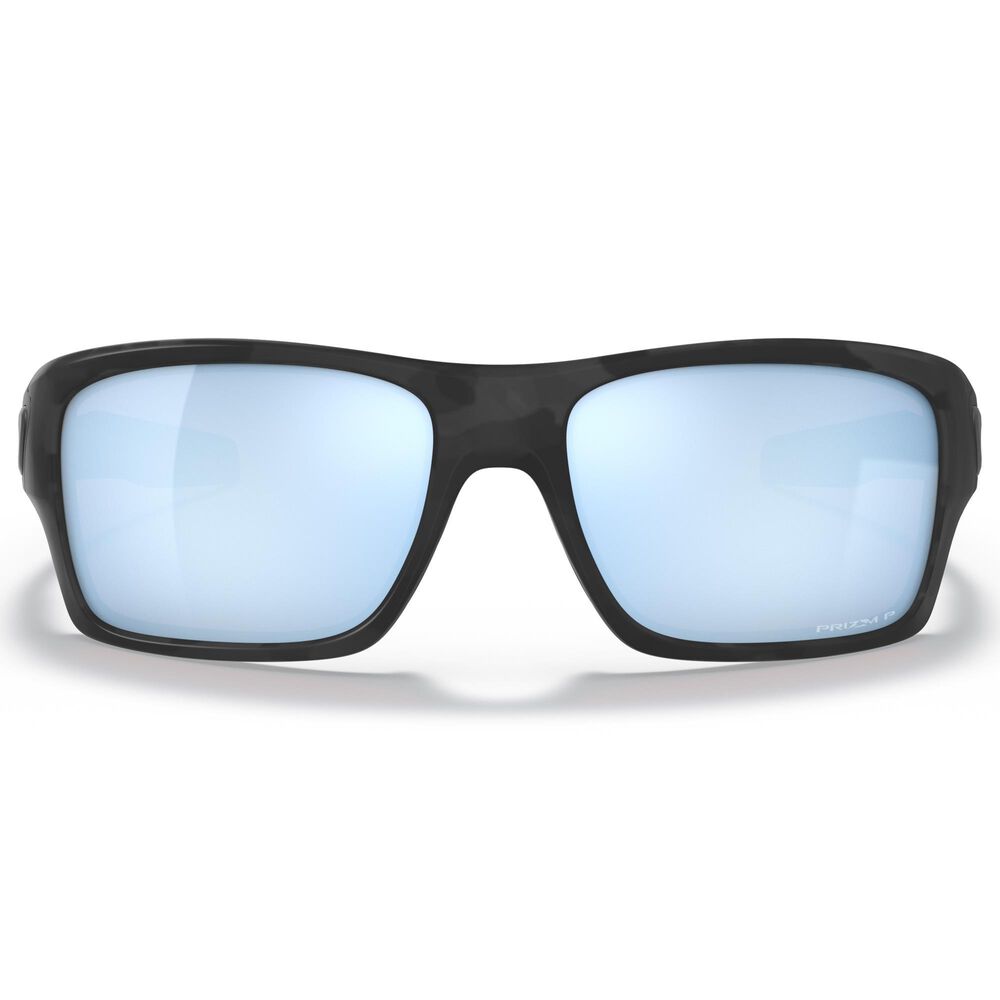 Oakley Turbine Sunglasses with Prizm Deep Water Polarized Lenses in Matte Black Camo, , large