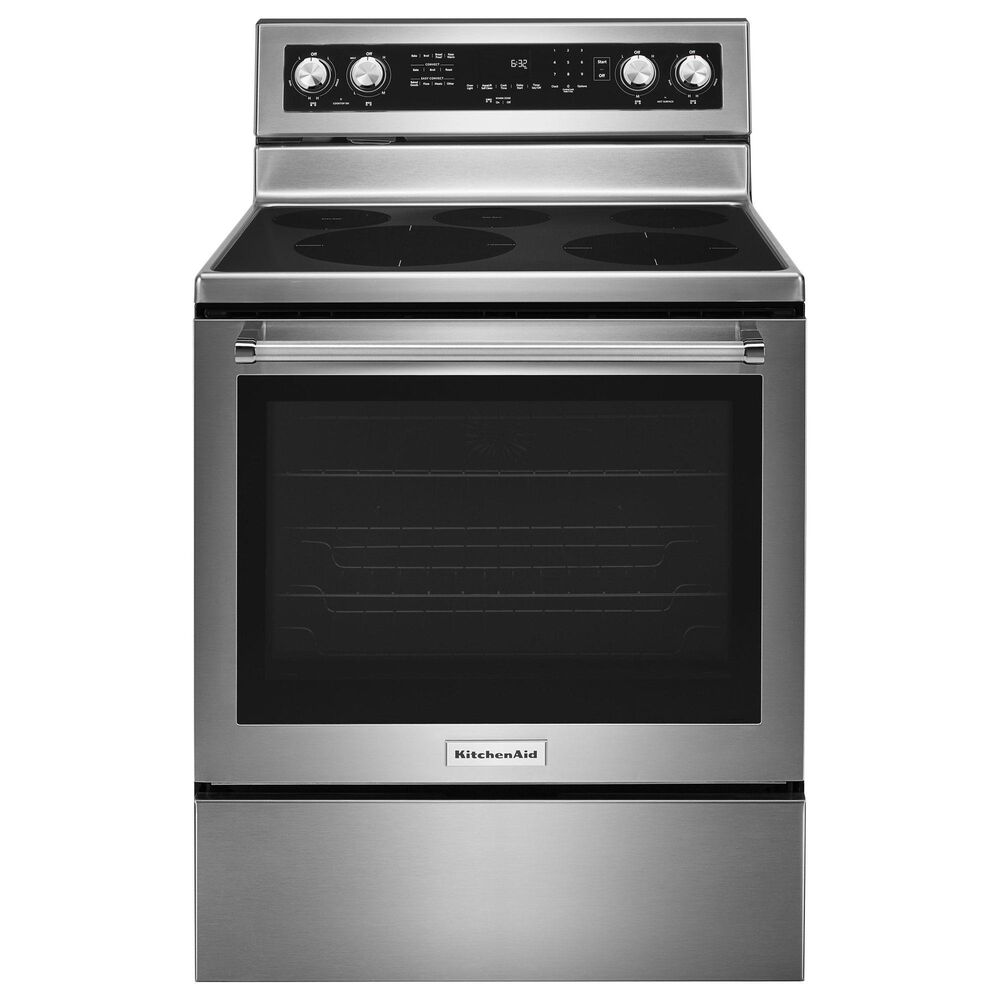 KitchenAid 4pc Kitchen Package with Refrigerator, Range, Microwave, and Dishwasher in Stainless Steel, , large