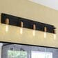 Vaxcel Seward Park 5-Light Bathroom Vanity in Black and Satin Brass, , large