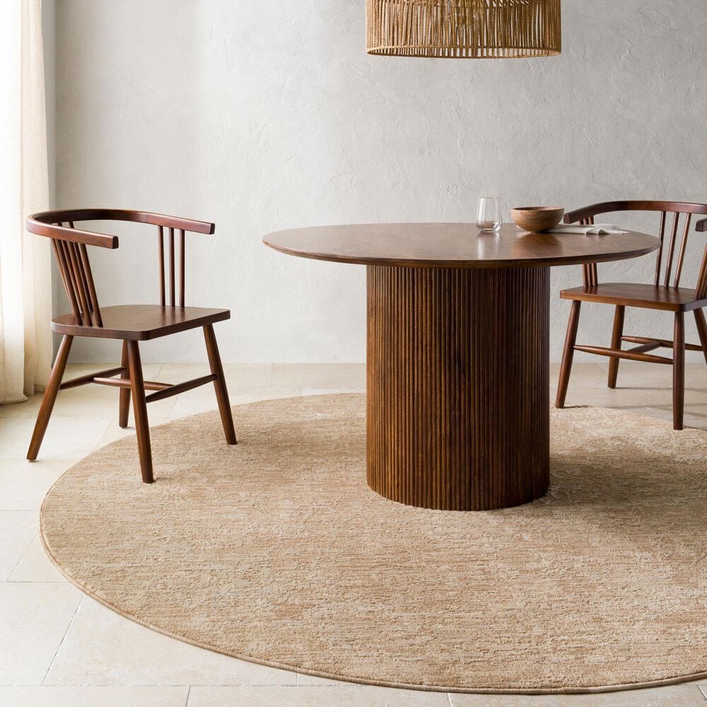 Surya Masterpiece MPC-2300 Beige, Tan and Medium Brown 5&#39;3&quot; Round Area Rug, , large