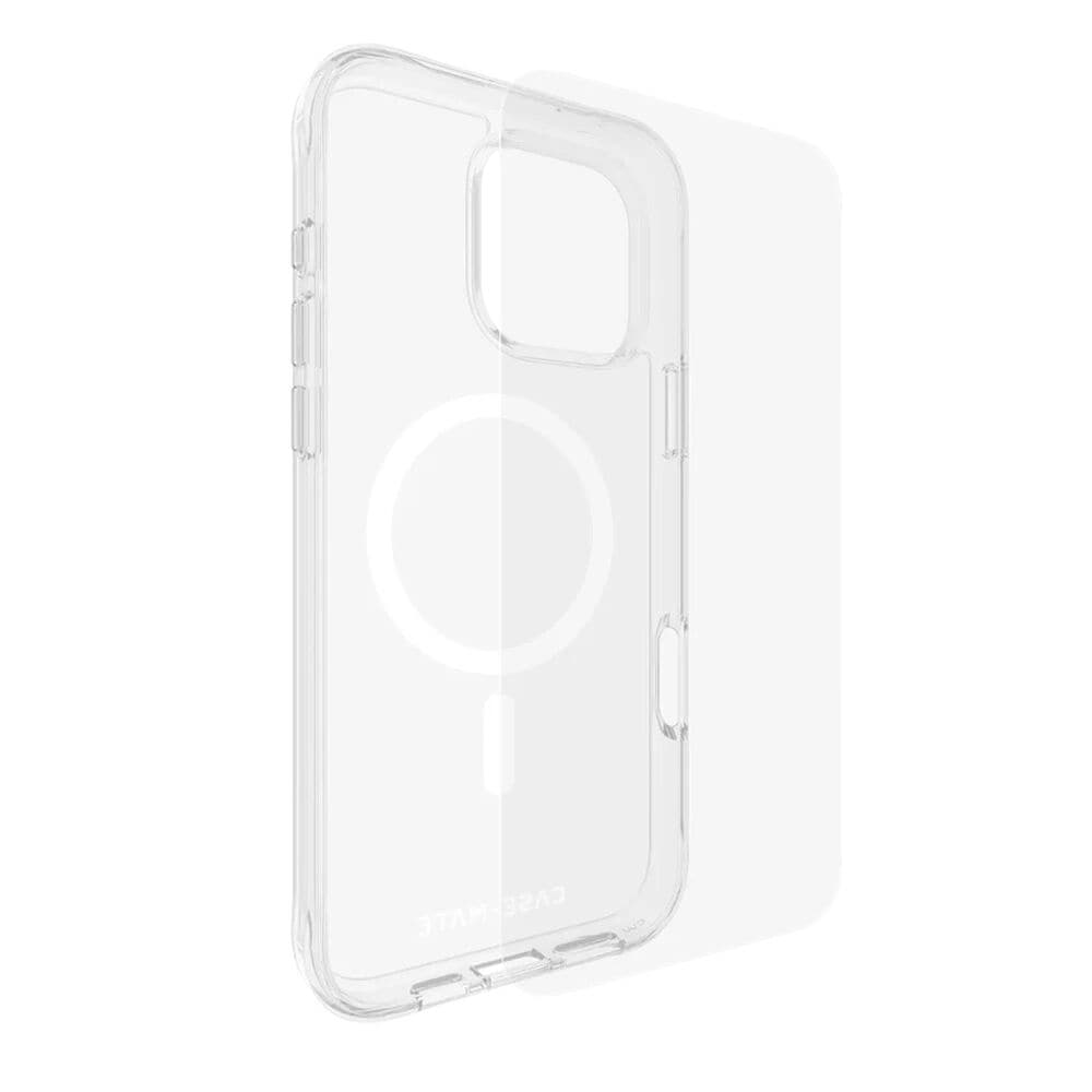 Case-Mate Protection Pack Tough MagSafe Case and Glass Screen Protector for Apple iPhone 16 Pro Max - Clear, , large