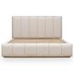 Urban Home Gardenia 4 Piece Queen Bedroom Set in Chai with Platform Panel Upholstered Bed, Dresser, Mirror and Nightstand, , large