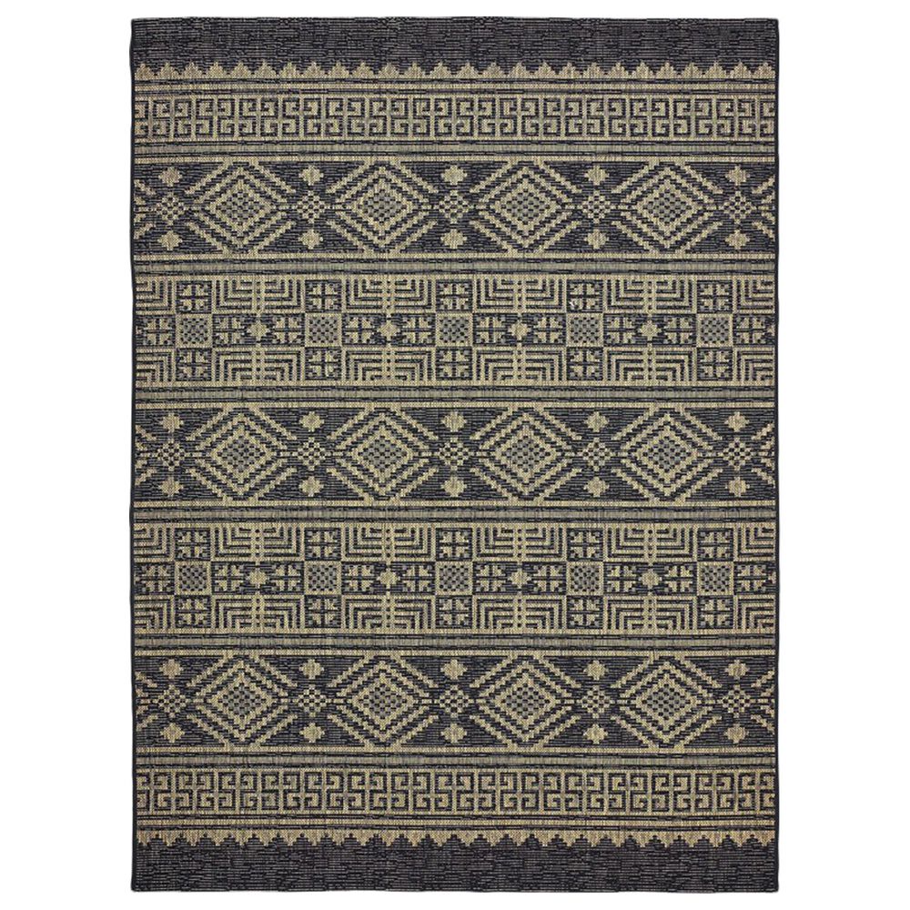 L&R Resources Sun Shower 8" x 10" Black and Brown Indoor/Outdoor Area Rug, , large