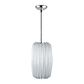 Lite Source Accordion 1 Light Pendant Light in Chrome and Pleated Shade, , large