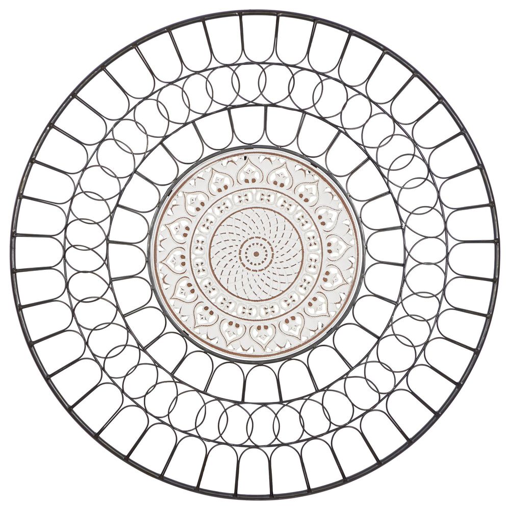 Maple and Jade 32" x 32" Farmhouse Wall Decor in Black and White, , large