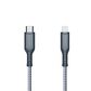 Ventev High Speed Usb C To Apple Lightning Braided Cable With 2x The Copper For Faster Charging 6ft - Gray, , large