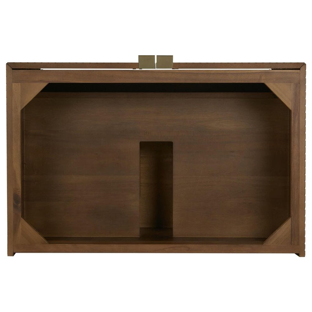 James Martin Vanities Marcello 36" Single Bathroom Vanity in Chestnut with 3 cm Ethereal Noctis Quartz Top and Rectangular Sink, , large