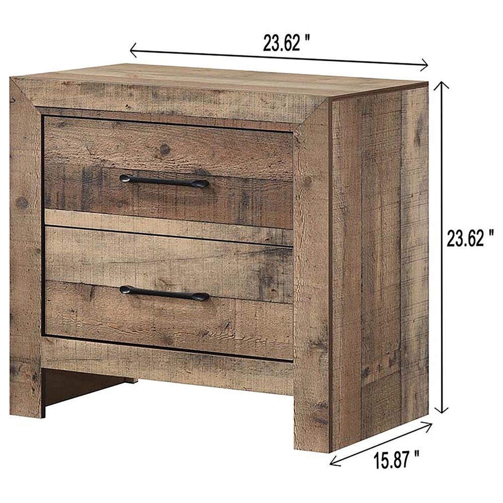 Crown Mark Elmer Queen Bed with Dresser and Nightstand in Rustic Brown, , large